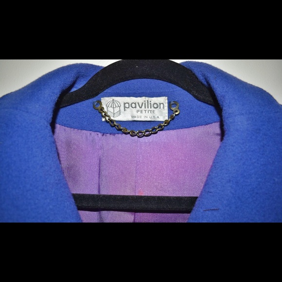 Vintage Purple Blue Winter Peacoat - Picture 2 of 4